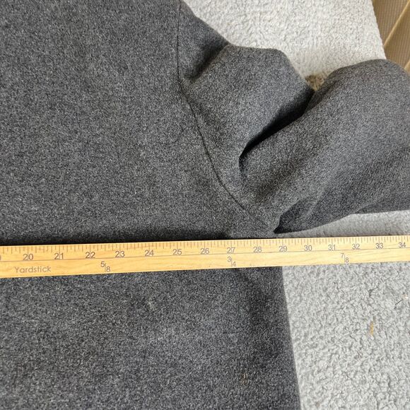 Cashmere & Wool Coat Jacket Mens EU 60 US 50 Black Full Zip Lined Neutral Collar - Picture 12 of 12